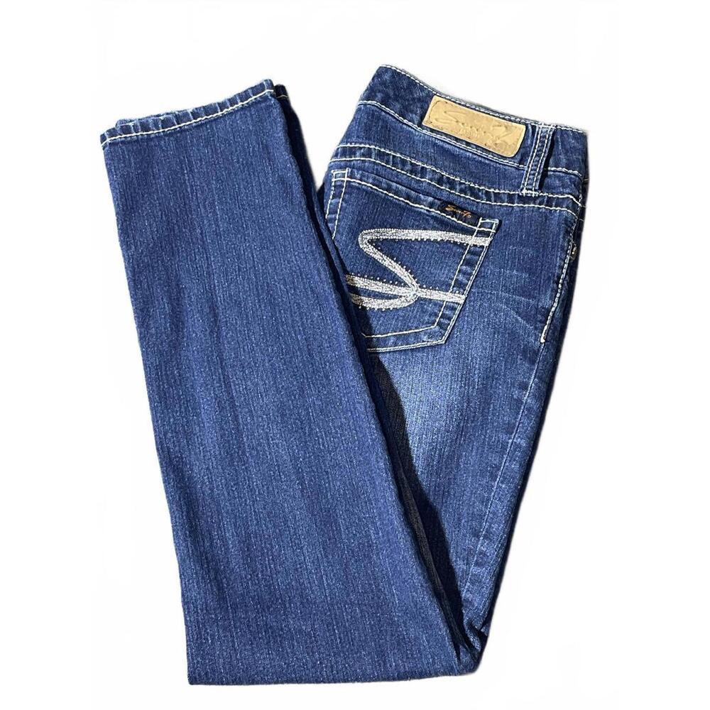 Seven7 Skinny Medium Wash Mid-Rise Jeans Everyday Essential Denim Size 6 (30x29)